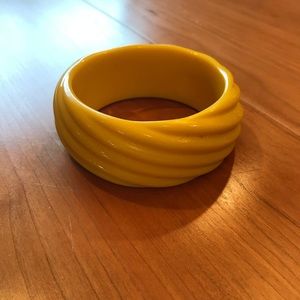 Vintage yellow cuff bracelet